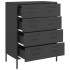 Aparador de acero negro 68x39x89
