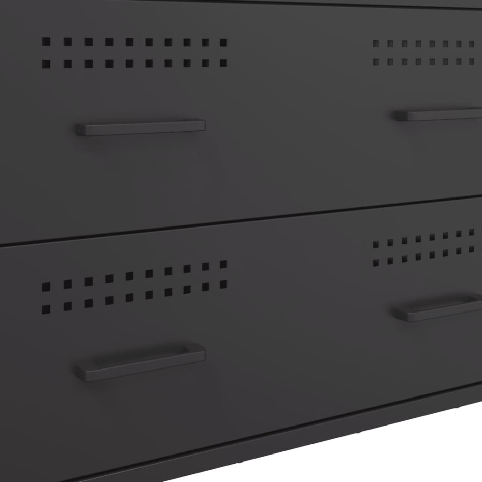 Aparador de acero negro 68x39x89