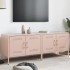 Muebles de TV 2 piezas acero rosa 68x39x50,5