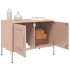 Muebles de TV 2 piezas acero rosa 68x39x50,5