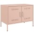 Muebles de TV 2 piezas acero rosa 68x39x50,5