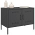 Muebles de TV 2 piezas acero negro 68x39x50,5