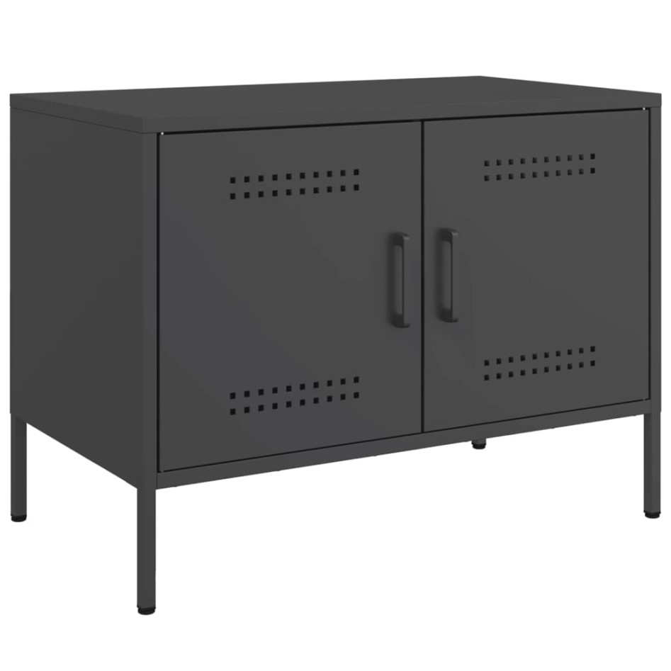 Muebles de TV 2 piezas acero negro 68x39x50,5