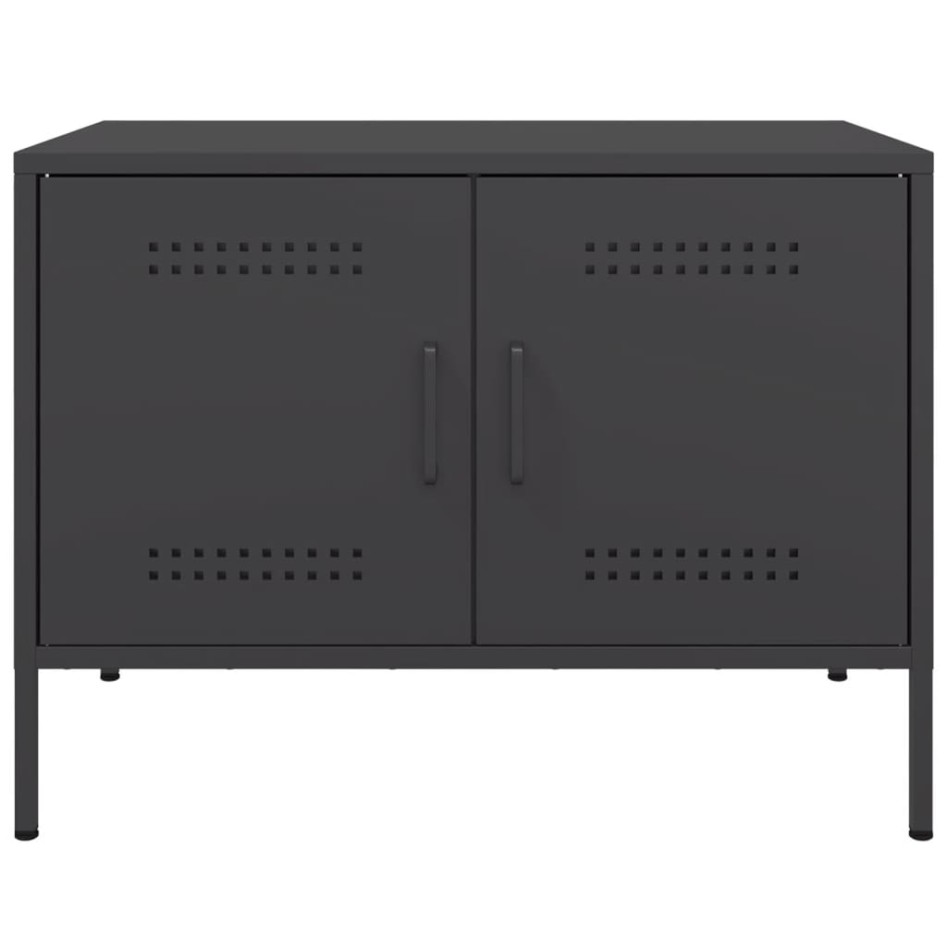 Muebles de TV 2 piezas acero negro 68x39x50,5