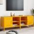 Muebles para TV 2 piezas acero amarillo mostaza 68x39x50,5