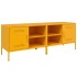 Muebles para TV 2 piezas acero amarillo mostaza 68x39x50,5