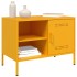 Muebles para TV 2 piezas acero amarillo mostaza 68x39x50,5