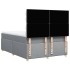 Cama box spring con colchón tela gris claro 140x200