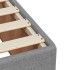 Cama box spring con colchón tela gris claro 140x200