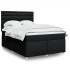 Cama box spring con colchón tela negro 140x200