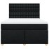 Cama box spring con colchón tela negro 140x200