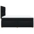 Cama box spring con colchón tela negro 140x200