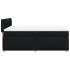 Cama box spring con colchón tela negro 160x200