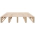 Estructura de cama sin colchón madera de pino blanca 140x200