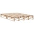 Estructura de cama sin colchón madera maciza de pino 120x190