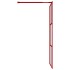 Mampara puerta de ducha vidrio transparente ESG rojo 80x195