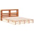 Cabecero de cama con estantes madera maciza pino marrón 160