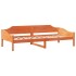 Cama sin colchón madera maciza pino marrón cera 80x200