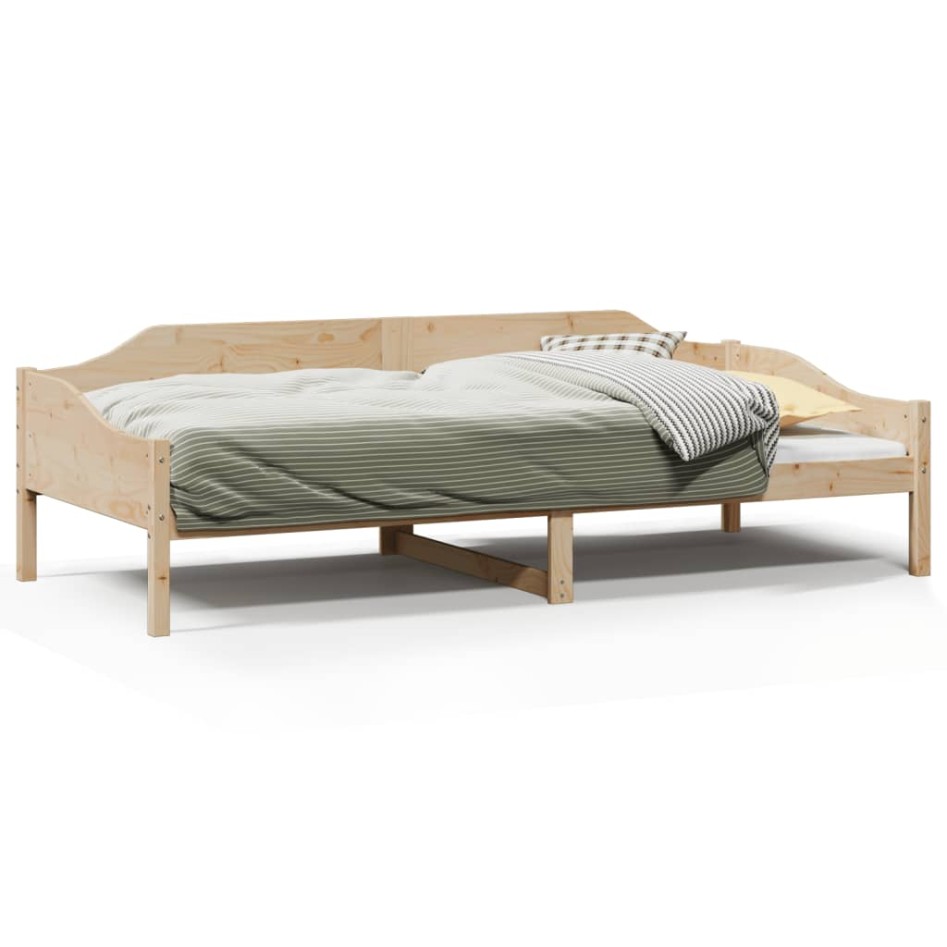 Estructura de cama sin colchón madera maciza de pino 80x200