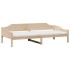 Estructura de cama sin colchón madera maciza de pino 80x200