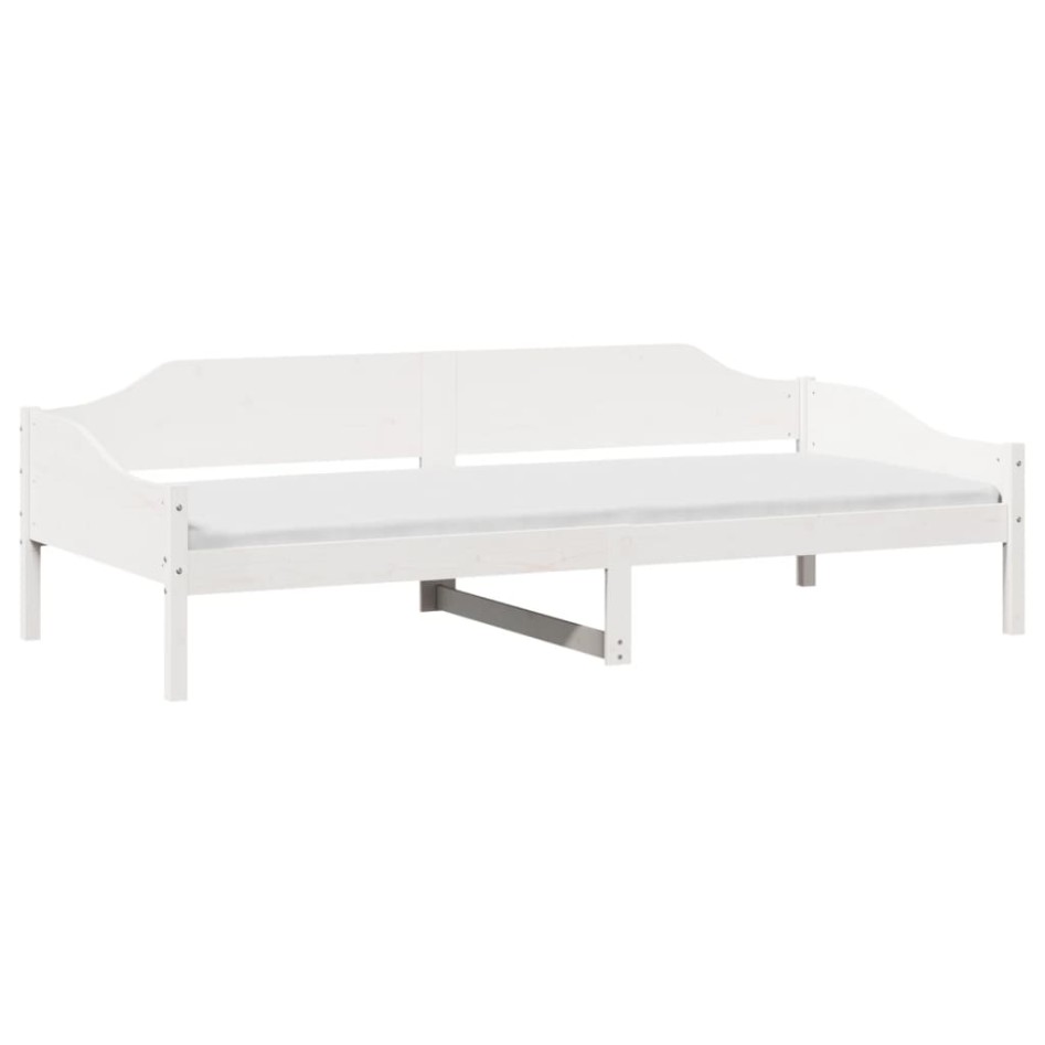 Estructura de cama sin colchón madera maciza blanca 90x190