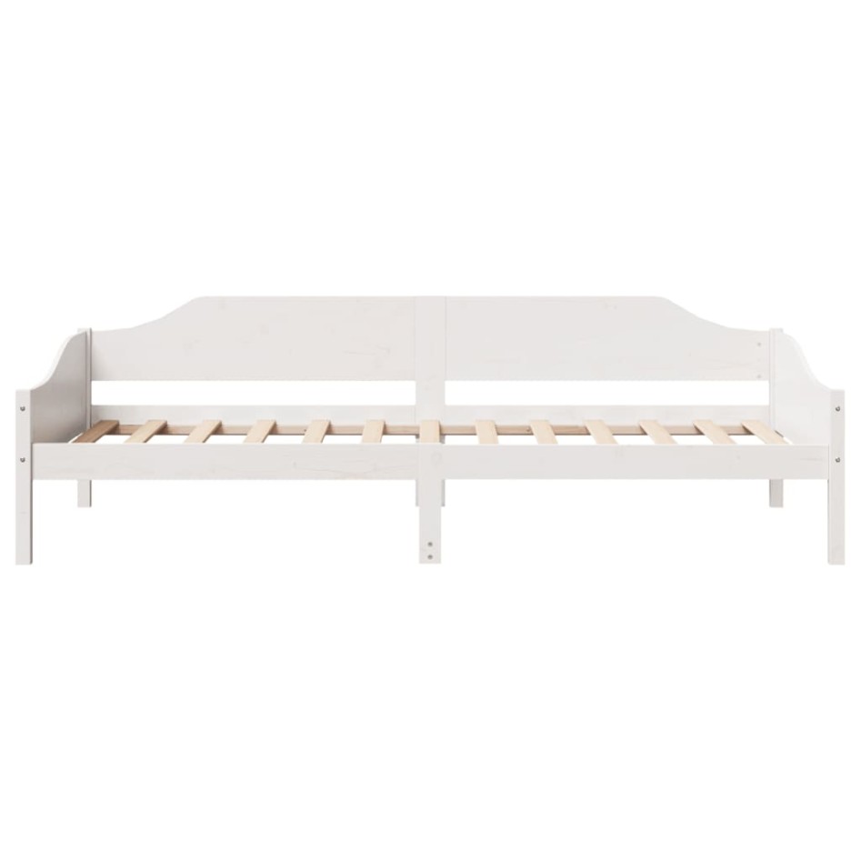 Estructura de cama sin colchón madera maciza blanca 90x190