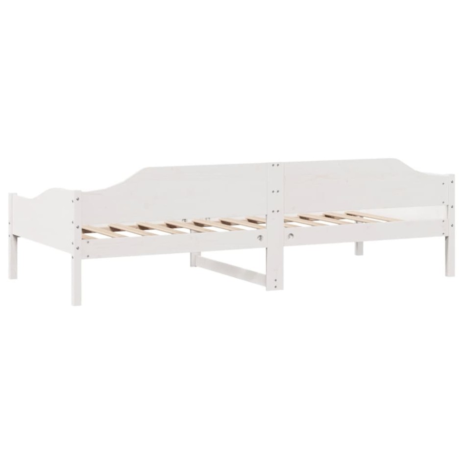 Estructura de cama sin colchón madera maciza blanca 90x190