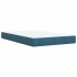 Cama box spring con colchón terciopelo azul 120x190