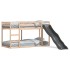 Litera con tobogán y escalera madera maciza de pino 90x200