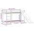 Litera con tobogán y escalera madera maciza de pino 80x200
