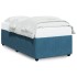 Estructura de cama de terciopelo azul 90x200