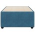 Estructura de cama de terciopelo azul 100x200