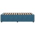 Estructura de cama de terciopelo azul 100x200