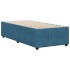 Estructura de cama de terciopelo azul 100x200