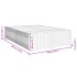 Estructura de cama sin colchón terciopelo rosa 140x190