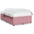 Estructura de cama sin colchón terciopelo rosa 120x190