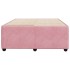 Estructura de cama sin colchón terciopelo rosa 120x190