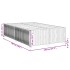 Estructura de cama sin colchón terciopelo rosa 120x190