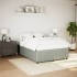 Estructura de cama sin colchón terciopelo gris claro 160x200