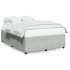 Estructura de cama sin colchón terciopelo gris claro 160x200