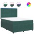 Cama box spring con colchón terciopelo verde oscuro 140x190