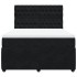 Cama box spring con colchón terciopelo negro 140x190