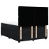 Cama box spring con colchón terciopelo negro 140x190