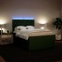 Cama box spring con colchón terciopelo verde oscuro 140x190