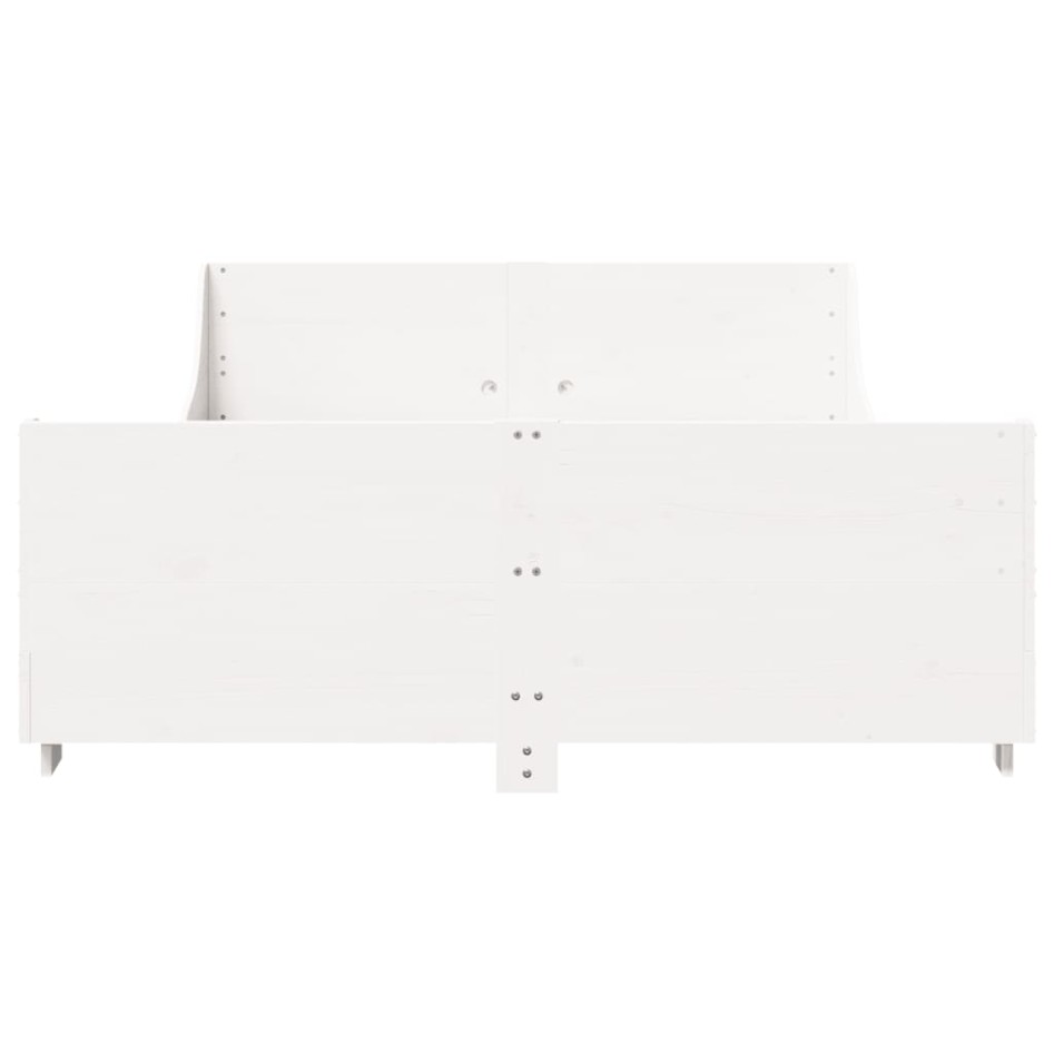 Estructura de cama sin colchón madera maciza de pino 160x200