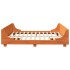 Cama sin colchón madera maciza de pino marrón cera 180x200