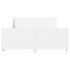 Estructura de cama sin colchón madera de pino blanca 150x200