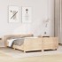 Estructura de cama sin colchón madera de pino blanca 140x200