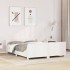 Estructura de cama sin colchón madera de pino blanco 135x190