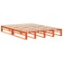 Cama sin colchón madera maciza de pino marrón cera 140x200
